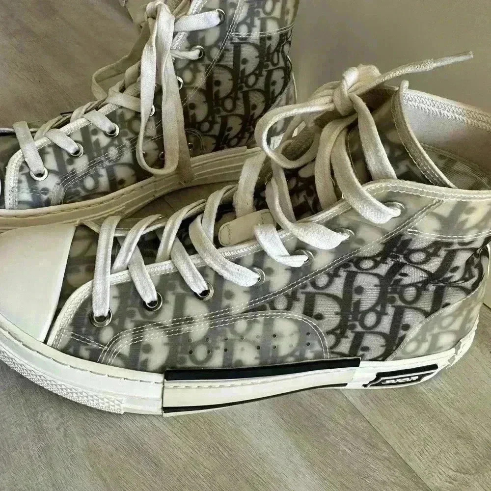 Christian Dior Oblique High Top Sneakers Mens Size 40 EU us 7 - Picture 12 of 16